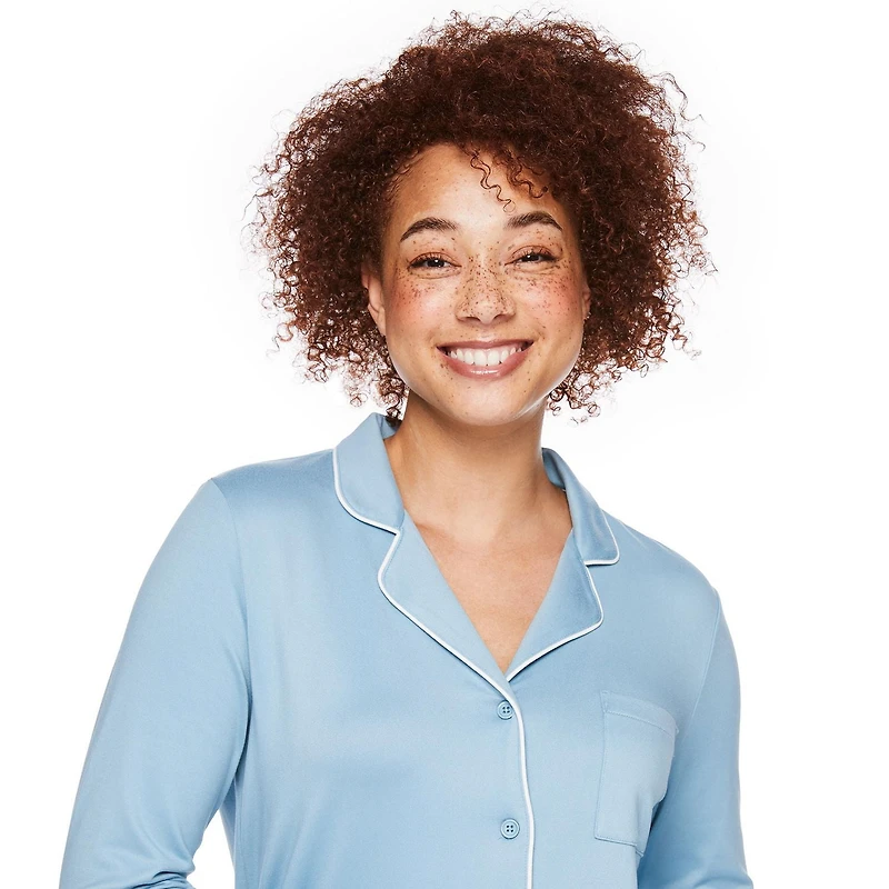 George Women's Notch Collar Pajama 2-Piece Set