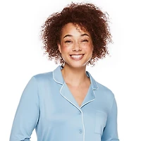 George Women's Notch Collar Pajama 2-Piece Set