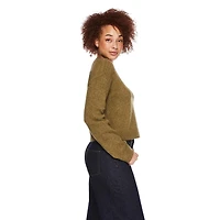 George Women's Cropped Crew Neckline Sweater