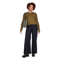George Women's Cropped Crew Neckline Sweater