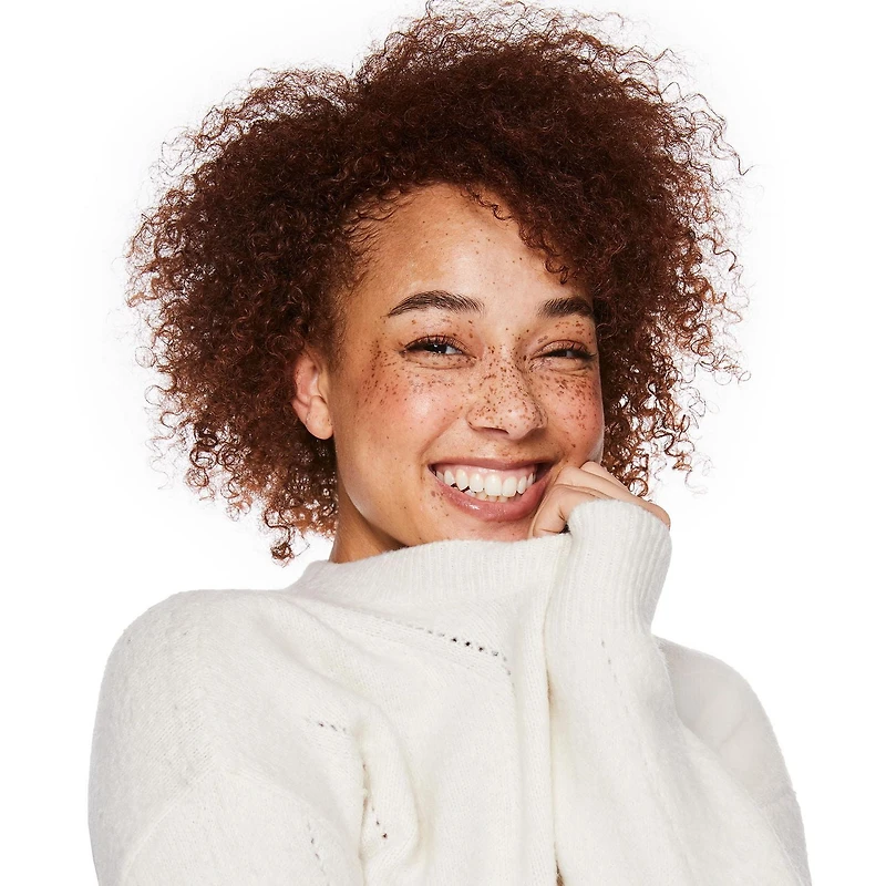 Chandail écourté à encolure ras du cou George pour femmes Tailles TP–TTG