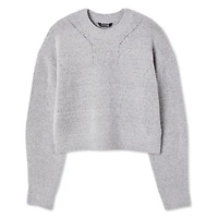 Chandail écourté à encolure ras du cou George pour femmes Tailles TP–TTG