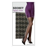 Secret® Houndstooth Pattern Fashion Pantyhose 1pk, Sizes: A/B and C/D