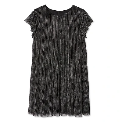 George Girls' Pleated Metallic Dress