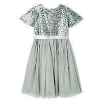George Girls' Sequin Mesh Dress