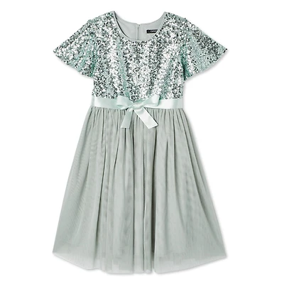 George Girls' Sequin Mesh Dress