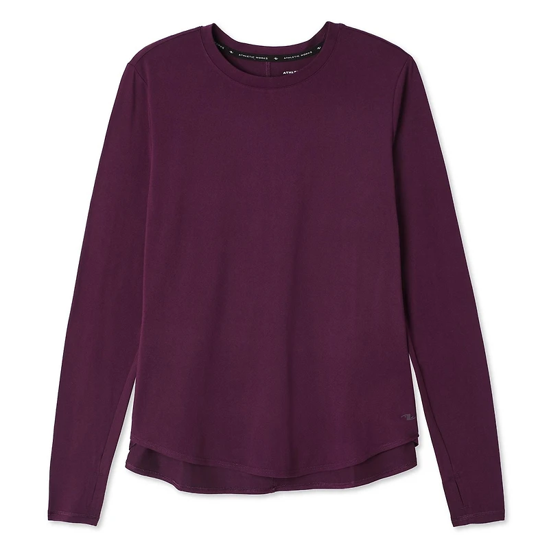 T-shirt à manches longues Athletic Works pour femmes Tailles TP–TTG