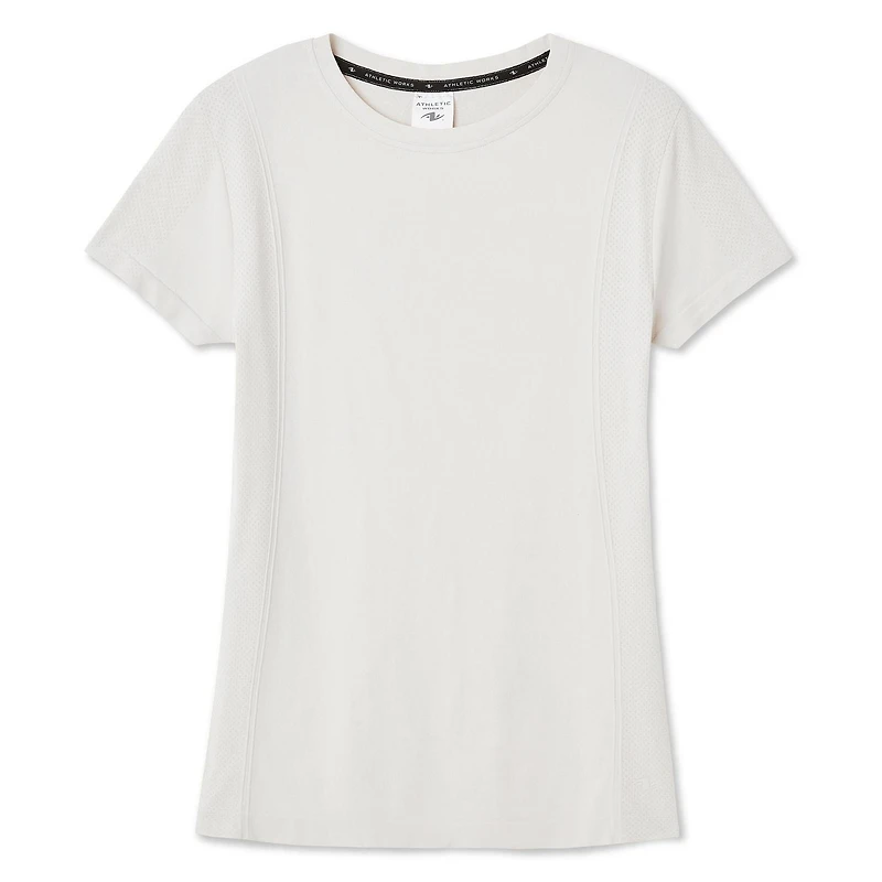 Athletic Works Women's Seamless Short Sleeve Tee, Sizes XS-XXL