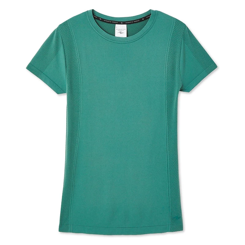 T-shirt sans couture à manches courtes Athletic Works pour femmes Tailles TP–TTG