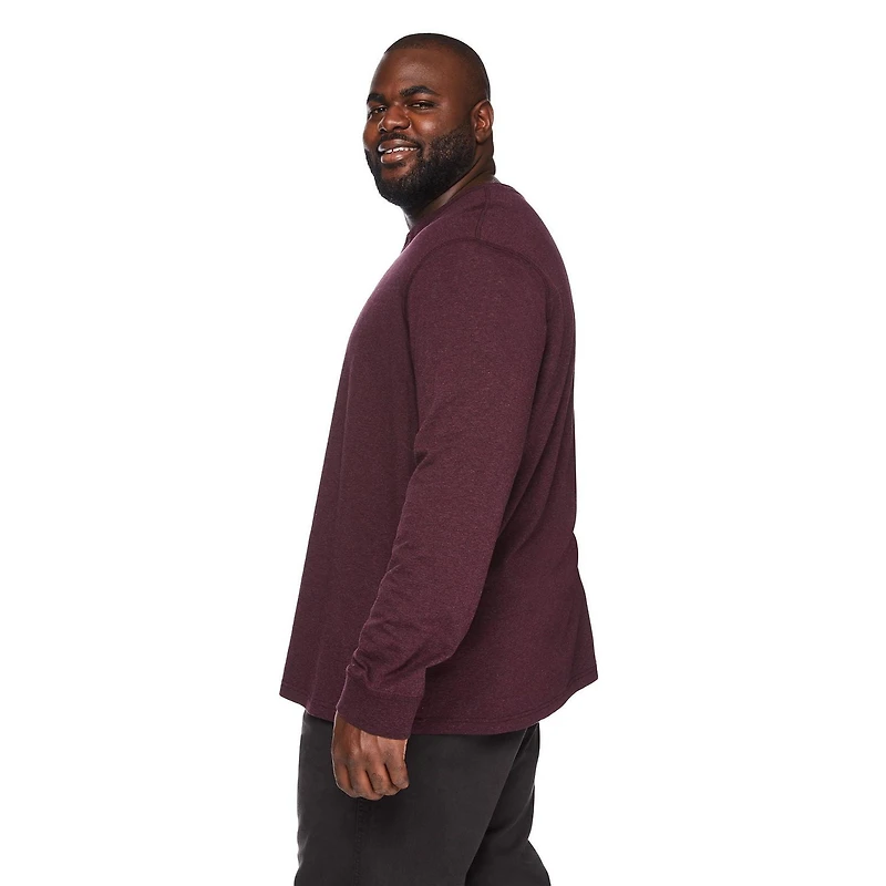 T-shirt henley à manches longues George Plus pour hommes
