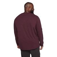George Big Men's Long Sleeve Henley Tee