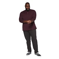 George Big Men's Long Sleeve Henley Tee