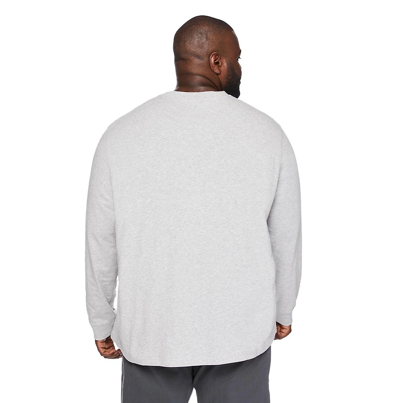 George Big Men's Long Sleeve Henley Tee