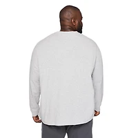 George Big Men's Long Sleeve Henley Tee