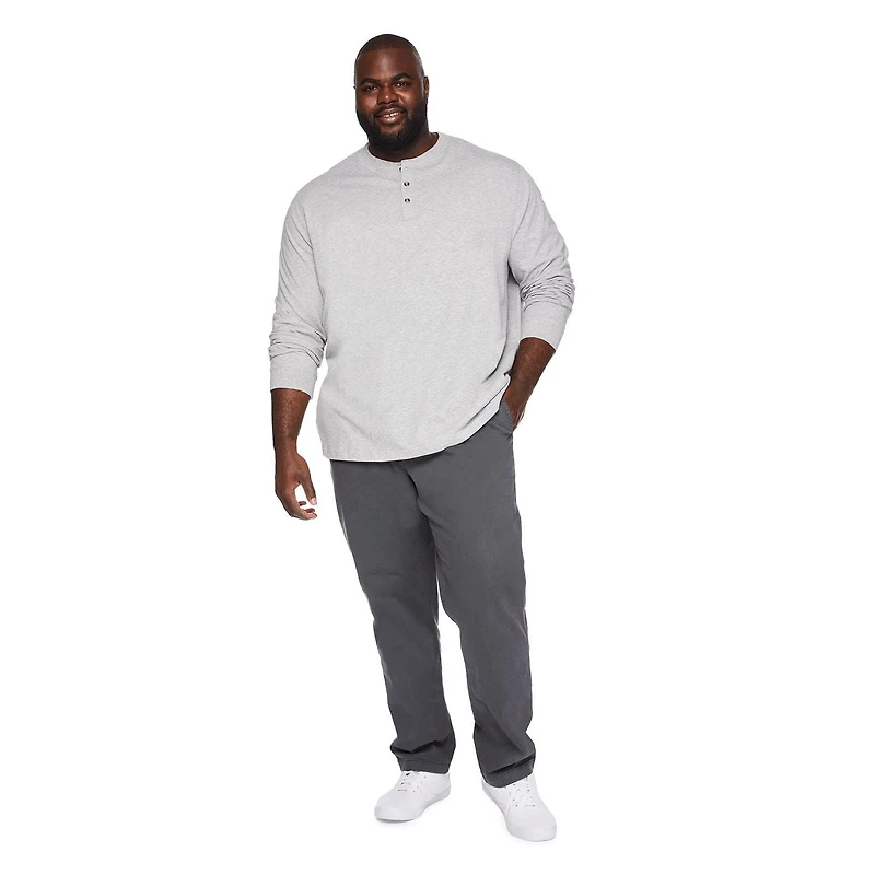 George Big Men's Long Sleeve Henley Tee