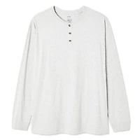 George Big Men's Long Sleeve Henley Tee