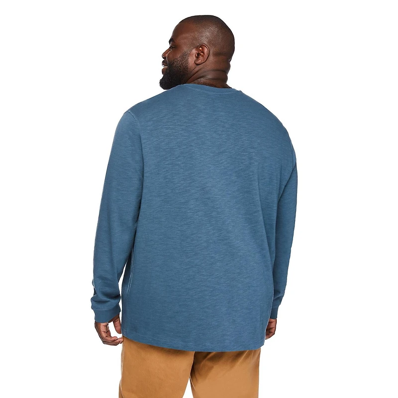George Big Men's Long Sleeve Henley Tee