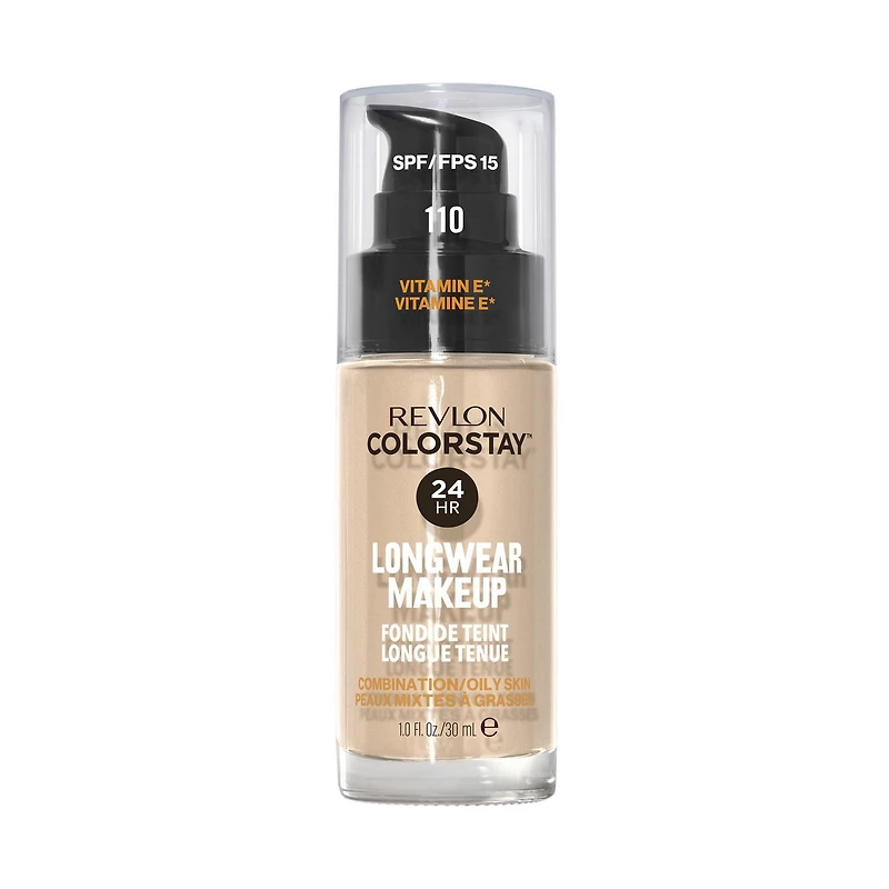 Fond de teint longue tenue Revlon Colorstay™ pour peaux mixtes à grasses, 30 ml Couvrance mi-mate FPS 15