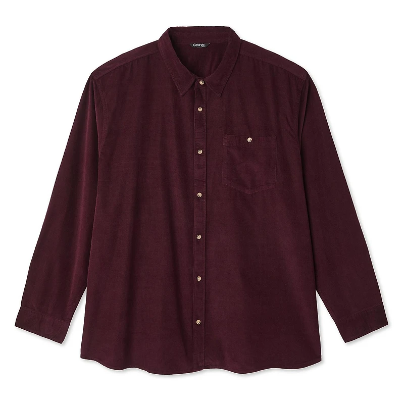 Chemise en velours côtelé George Plus pour hommes