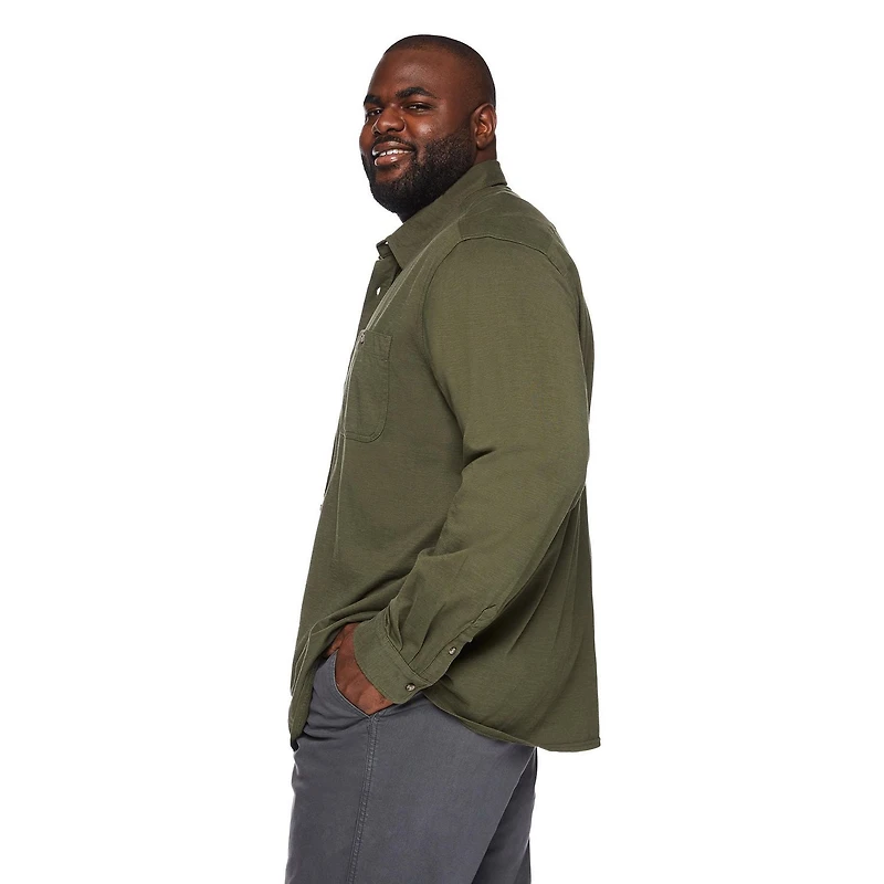 George Big Men's Knit Button-Up Shirt