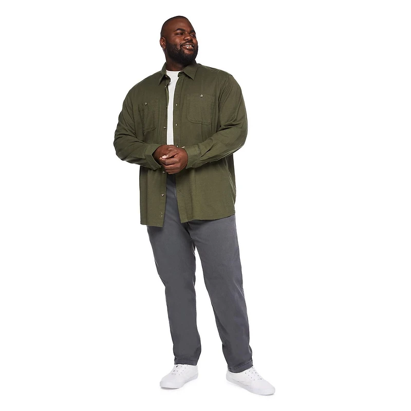 George Big Men's Knit Button-Up Shirt