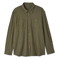 George Big Men's Knit Button-Up Shirt