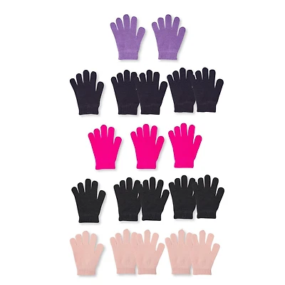 Lot de 20 paires de gants en tricot George pour petites filles