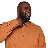 George Big Men's Knit Button-Up Shirt