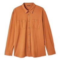 George Big Men's Knit Button-Up Shirt
