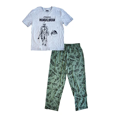 Ensemble de vêtements de nuit Mando Sleep Time 2 pièces Star Wars pour hommes