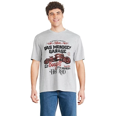 T-shirt à manches courtes Gas Monkey Garage pour hommes Tailles P-TG