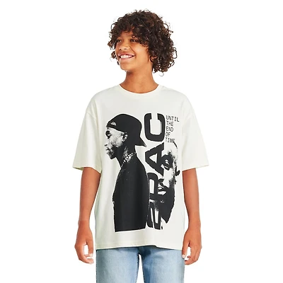 T-shirt à manches courtes Tupac pour garçons Tailles TP–TG