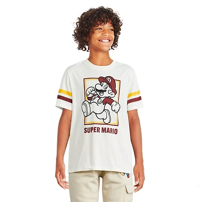 Super Mario Boys' Short Sleeve Tee, Sizes XS-XL