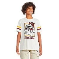 T-shirt à manches courtes Super Mario pour garçons Tailles TP–TG