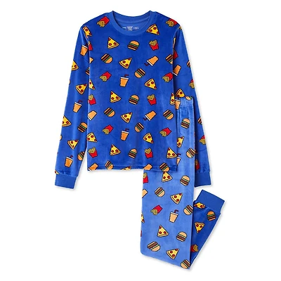 George Boys' Velour Pajama 2-Piece Set