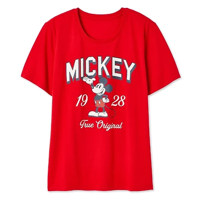 T-shirt à manches courtes Mickey Mouse Disney pour femmes