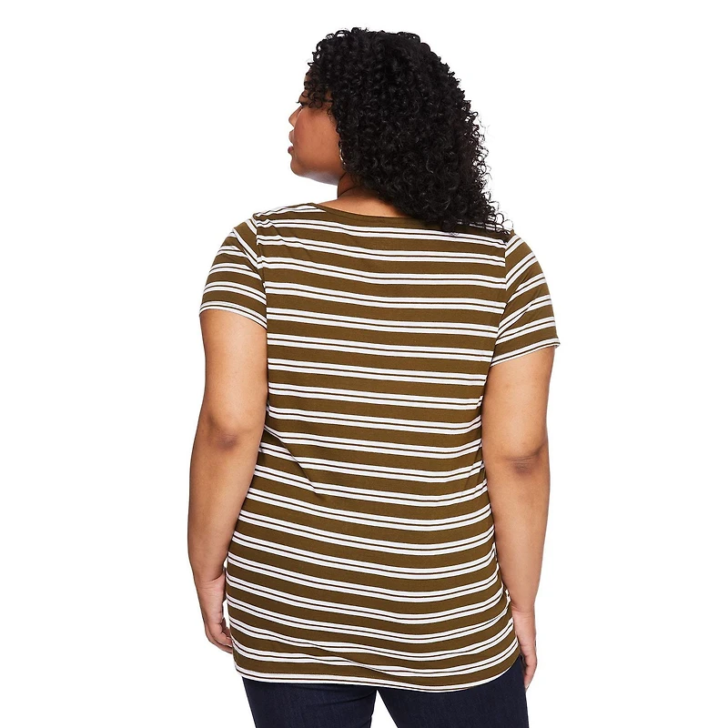 T-shirt avec encolure en V George Plus pour femmes Tailles 1X-4X