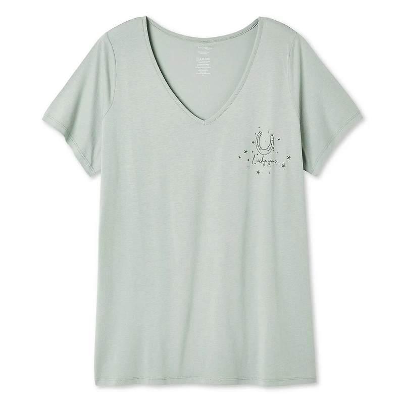 George Women's Plus V-Neckline Tee, Sizes 1X-4X