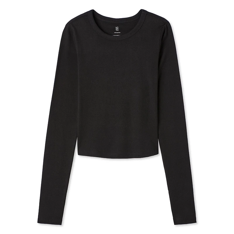 No Boundaries Women's Long Sleeve Baby Tee