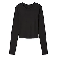 No Boundaries Women's Long Sleeve Baby Tee