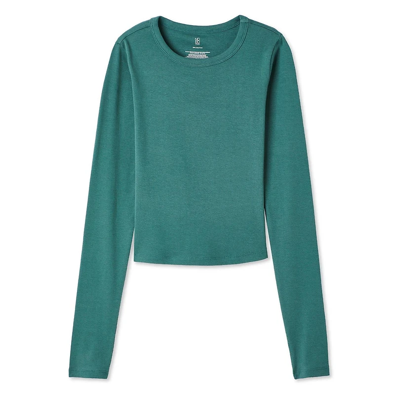 No Boundaries Women's Long Sleeve Baby Tee