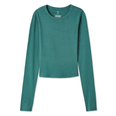 No Boundaries Women's Long Sleeve Baby Tee