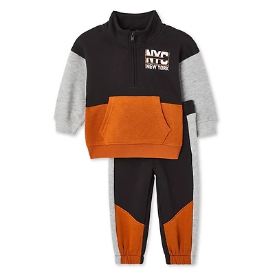 George Baby Boys' Sweatshirt 2-Piece Set, Sizes 0-24 months