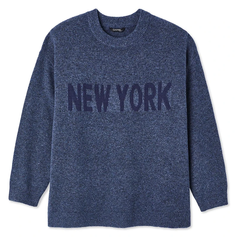 Chandail à encolure ras du cou George Plus pour femmes Tailles 1X-4X