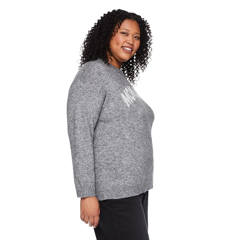 Chandail à encolure ras du cou George Plus pour femmes Tailles 1X-4X