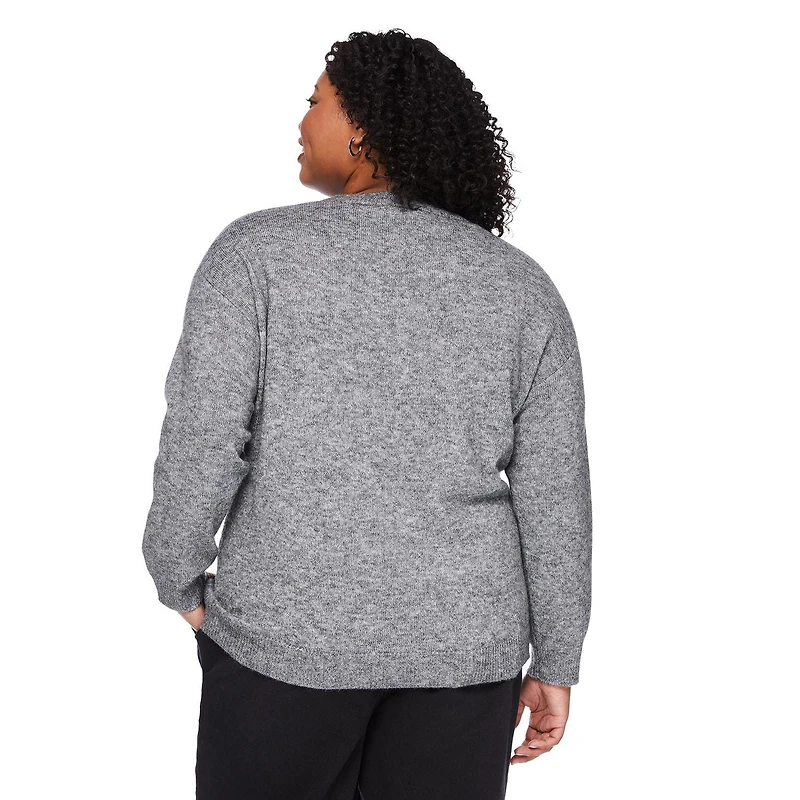 Chandail à encolure ras du cou George Plus pour femmes Tailles 1X-4X