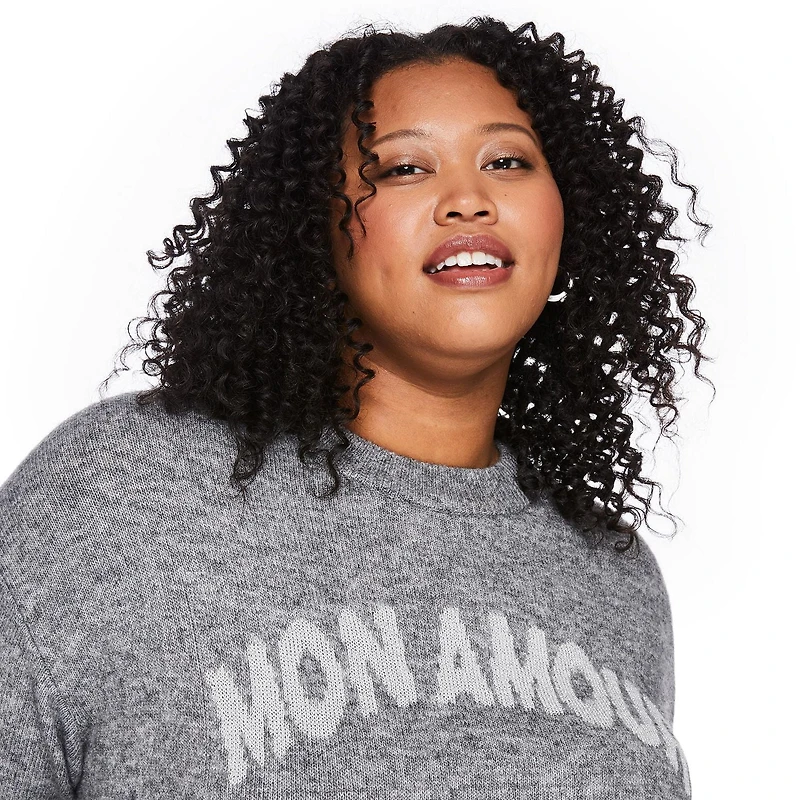 Chandail à encolure ras du cou George Plus pour femmes Tailles 1X-4X