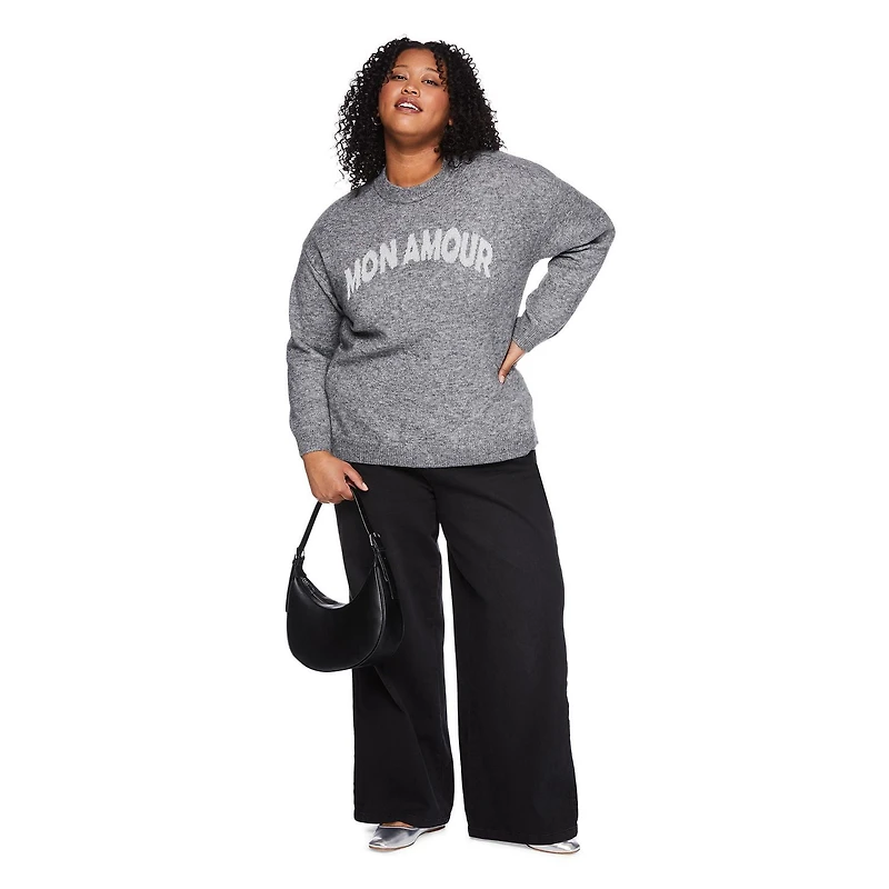 Chandail à encolure ras du cou George Plus pour femmes Tailles 1X-4X