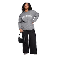 Chandail à encolure ras du cou George Plus pour femmes Tailles 1X-4X