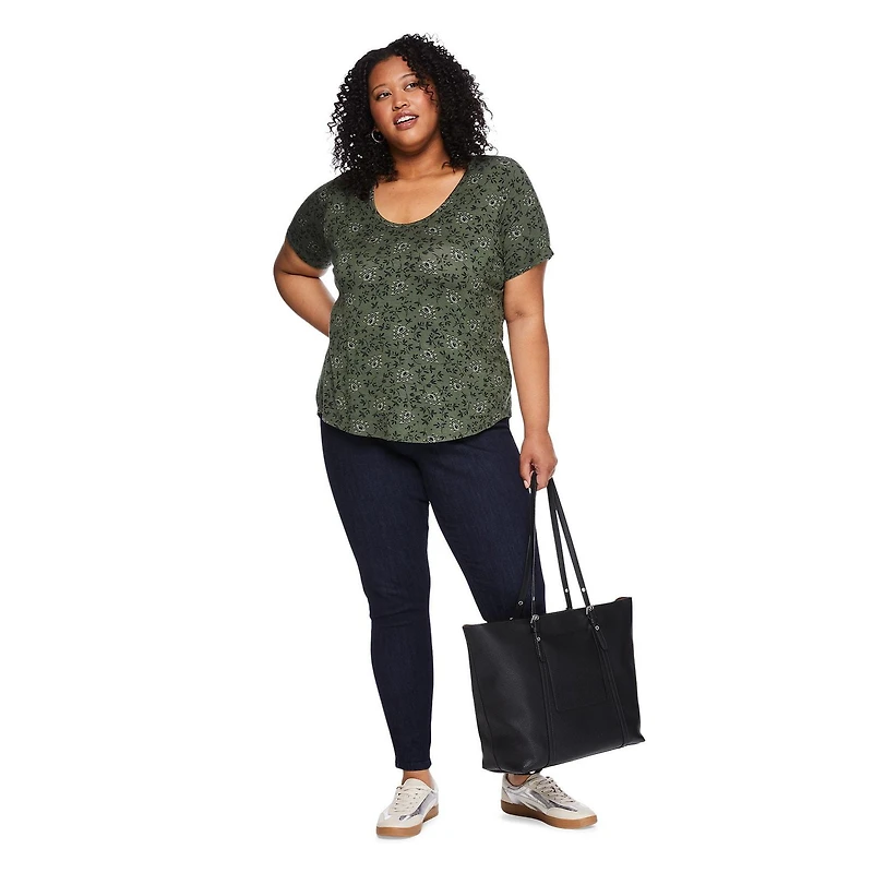 George Women's Plus Scoop Neckline Tee, Sizes 1X-4X